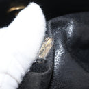 CHANEL Chain Hand Bag Cotton Black Gold CC Auth bs23972-24