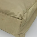 PRADA Hand Bag Nylon Beige Auth bs23980-12