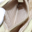 PRADA Hand Bag Nylon Beige Auth bs23980-21