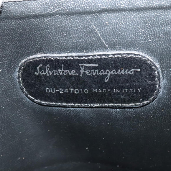 Salvatore Ferragamo Business Bag Leather Black Auth bs23984