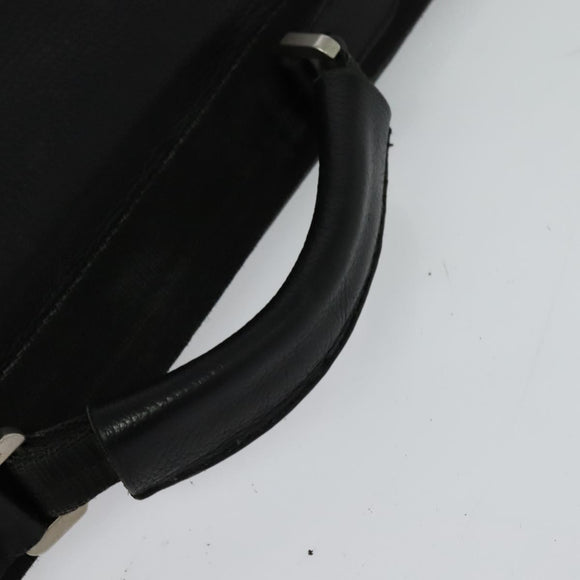 Salvatore Ferragamo Business Bag Leather Black Auth bs23984