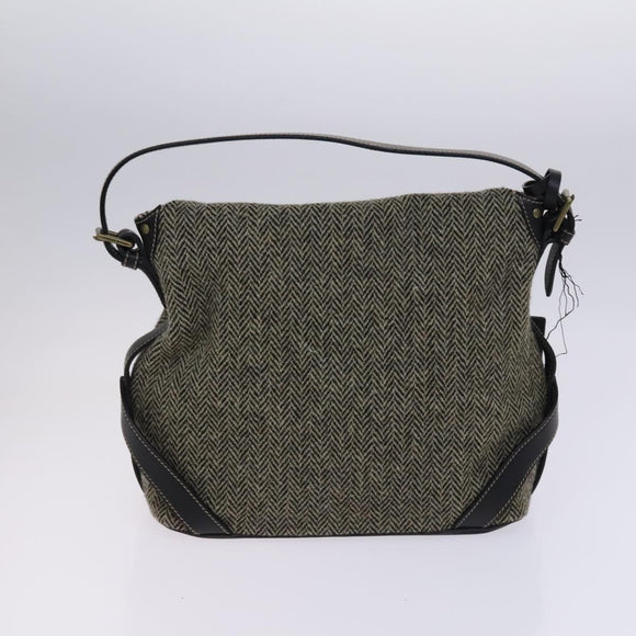 Poro Ralph Lauren Shoulder Bag Wool 2Set Gray Beige Auth bs23987