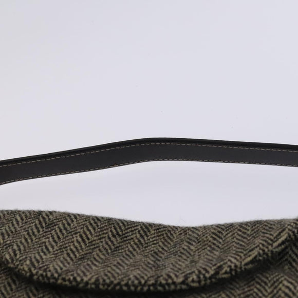 Poro Ralph Lauren Shoulder Bag Wool 2Set Gray Beige Auth bs23987