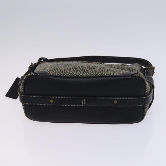Poro Ralph Lauren Shoulder Bag Wool 2 Set Gray Beige Auth bs23987