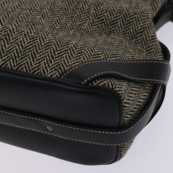 Poro Ralph Lauren Shoulder Bag Wool 2 Set Gray Beige Auth bs23987