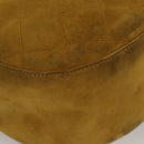 CHANEL Matelasse Hand Bag Suede Yellow CC Auth bs24019-14
