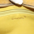 CHANEL Matelasse Hand Bag Suede Yellow CC Auth bs24019-18