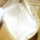 CHANEL Matelasse Hand Bag Suede Yellow CC Auth bs24019-11