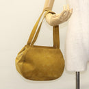 CHANEL Matelasse Hand Bag Suede Yellow CC Auth bs24019-22