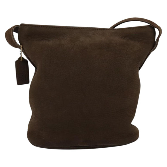 Coach Shoulder Bag Leather Brown Auth bs24024