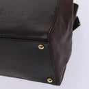 FENDI Toulouse Tote Bag Leather 2way Brown Gold Auth bs24036-17