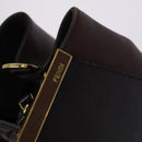 FENDI Toulouse Tote Bag Leather 2way Brown Gold Auth bs24036-18