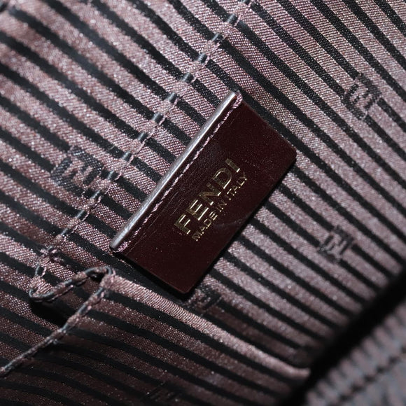 FENDI Toulouse Tote Bag Leather 2way Brown Gold Auth bs24036