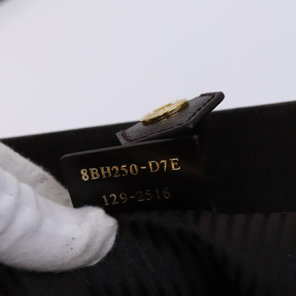 FENDI Toulouse Tote Bag Leather 2way Brown Gold Auth bs24036