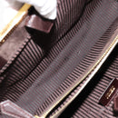 FENDI To joule Tote Bag Leather 2way Brown Gold Auth bs24036-30