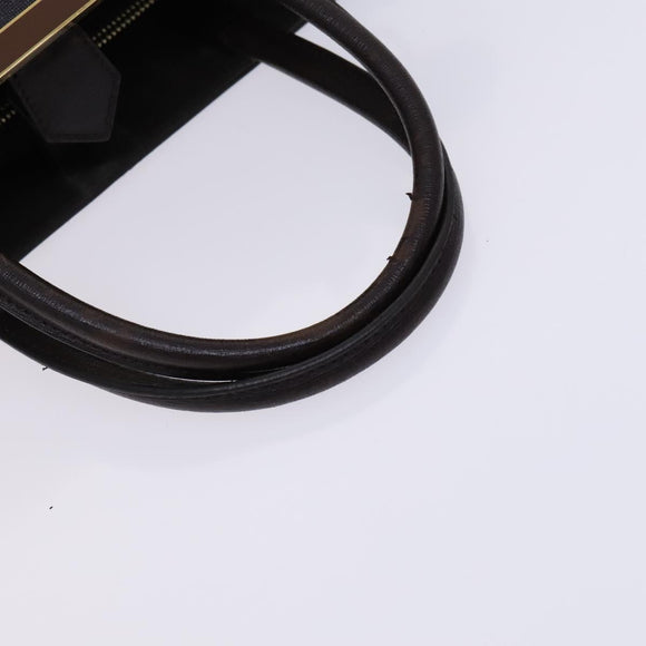 FENDI Toulouse Tote Bag Leather 2way Brown Gold Auth bs24036