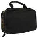 FENDI Hand Bag Canvas Black Auth bs24044-1