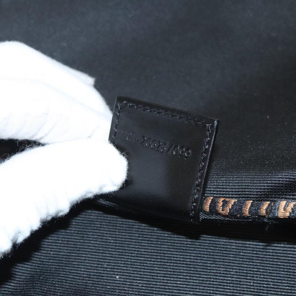 FENDI Hand Bag Canvas Black Auth bs24044