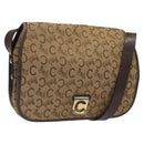 CELINE C Sulky Shoulder Bag Canvas Brown Gold Auth bs24045-1
