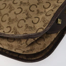 CELINE C Sulky Shoulder Bag Canvas Brown Gold Auth bs24045-16