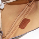 CELINE C Sulky Shoulder Bag Canvas Brown Gold Auth bs24045-11