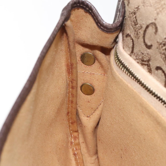 CELINE C Sulky Shoulder Bag Canvas Brown Gold Auth bs24045