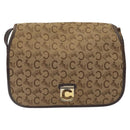 CELINE C Sulky Shoulder Bag Canvas Brown Gold Auth bs24045-13