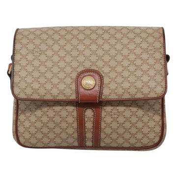 CELINE Macadam Canvas Shoulder Bag PVC Beige Gold Auth bs24047 - 0