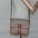 CELINE Macadam Canvas Shoulder Bag PVC Beige Gold Auth bs24047-22