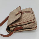 CELINE Macadam Canvas Shoulder Bag PVC Beige Gold Auth bs24047-5