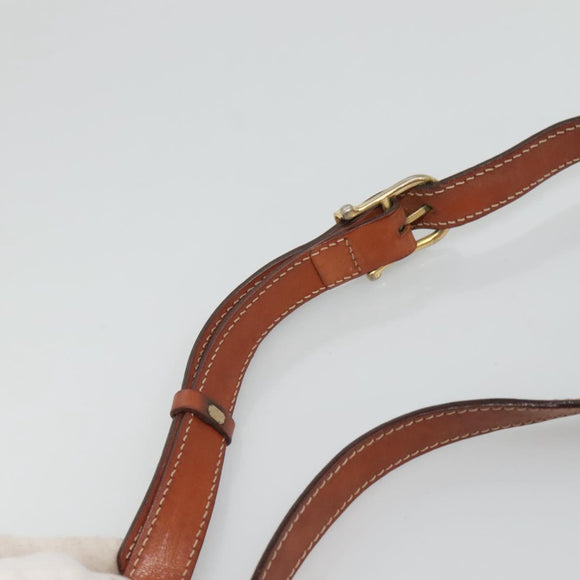 CELINE Macadam Canvas Shoulder Bag PVC Beige Gold Auth bs24047