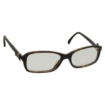 CHANEL Glasses plastic Khaki CC Auth bs24049