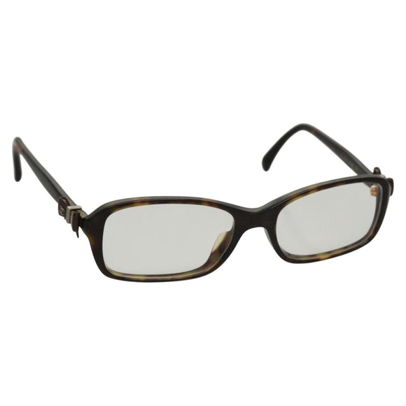 CHANEL Glasses plastic Khaki CC Auth bs24049