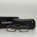 CHANEL Glasses plastic Khaki CC Auth bs24049-11