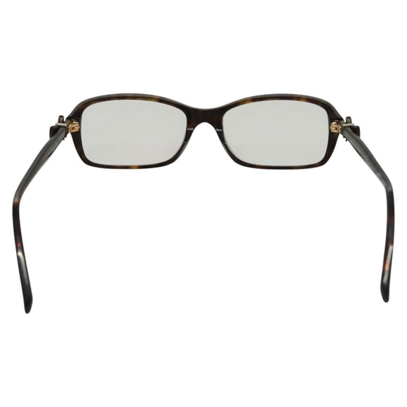 CHANEL Glasses plastic Khaki CC Auth bs24049