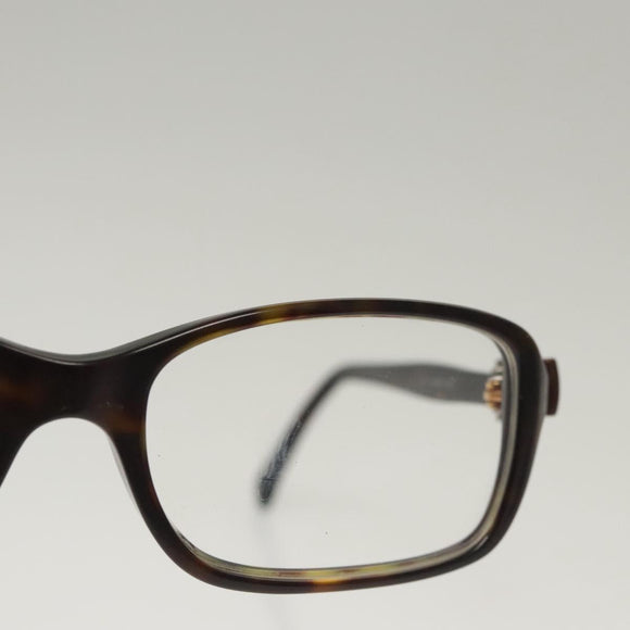 CHANEL Glasses plastic Khaki CC Auth bs24049