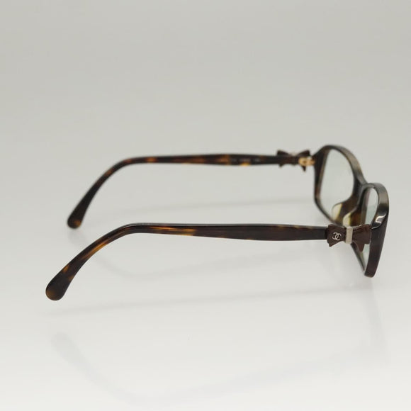 CHANEL Glasses plastic Khaki CC Auth bs24049