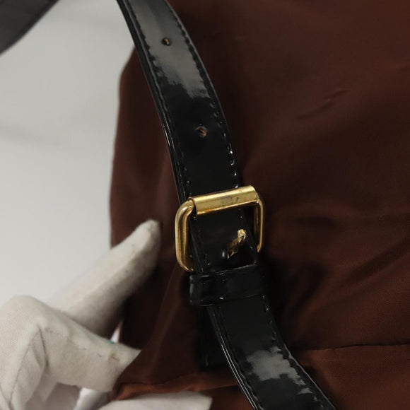 BALENCIAGA Backpack Nylon Brown Auth bs24055