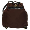 BALENCIAGA Backpack Nylon Brown Auth bs24055-2
