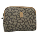 SAINT LAURENT Clutch Bag PVC Gray Auth bs24056-1