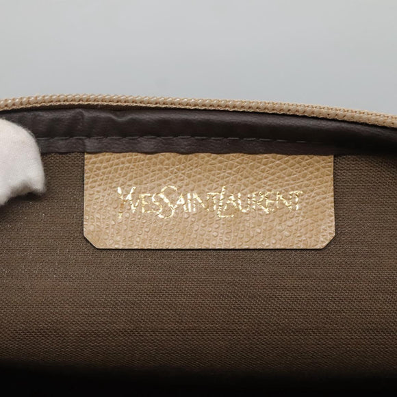 SAINT LAURENT Clutch Bag PVC Gray Auth bs24056