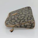 SAINT LAURENT Clutch Bag PVC Gray Auth bs24056-3
