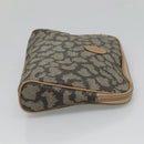 SAINT LAURENT Clutch Bag PVC Gray Auth bs24056-4