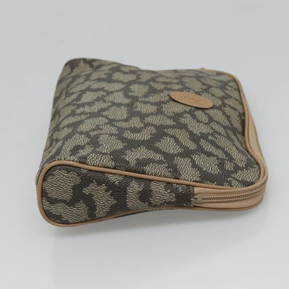 SAINT LAURENT Clutch Bag PVC Gray Auth bs24056