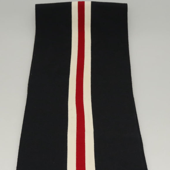 LOUIS VUITTON Scarf Wool Navy LV Auth bs24069