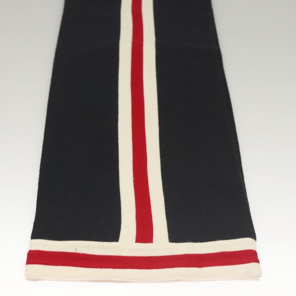 LOUIS VUITTON Scarf Wool Navy LV Auth bs24069