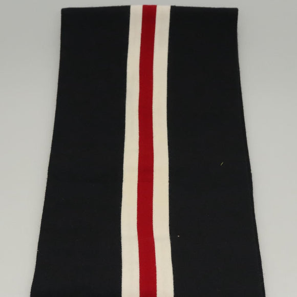 LOUIS VUITTON Scarf Wool Navy LV Auth bs24069