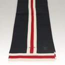 LOUIS VUITTON Scarf Wool Navy LV Auth bs24069-3