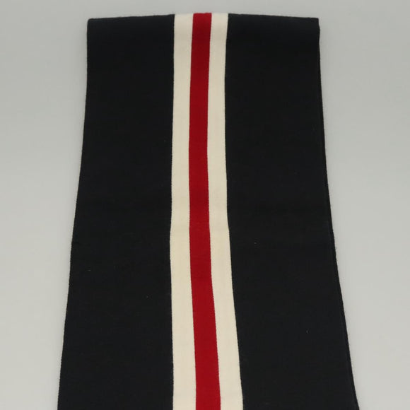 LOUIS VUITTON Scarf Wool Navy LV Auth bs24069