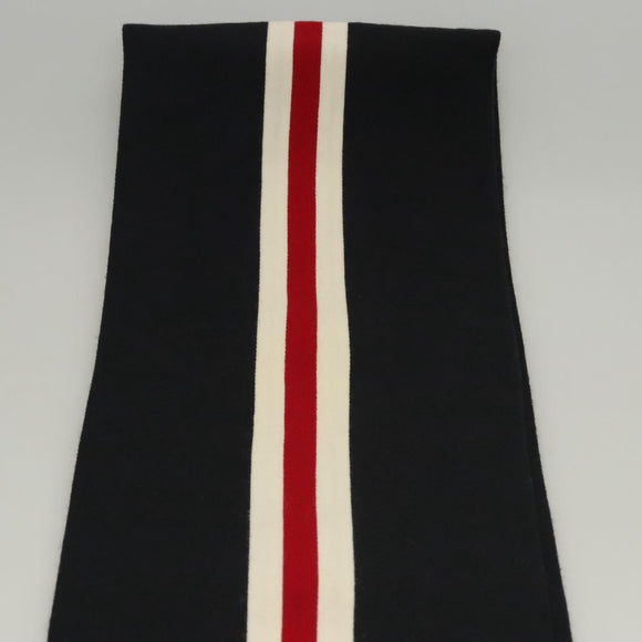 LOUIS VUITTON Scarf Wool Navy LV Auth bs24069